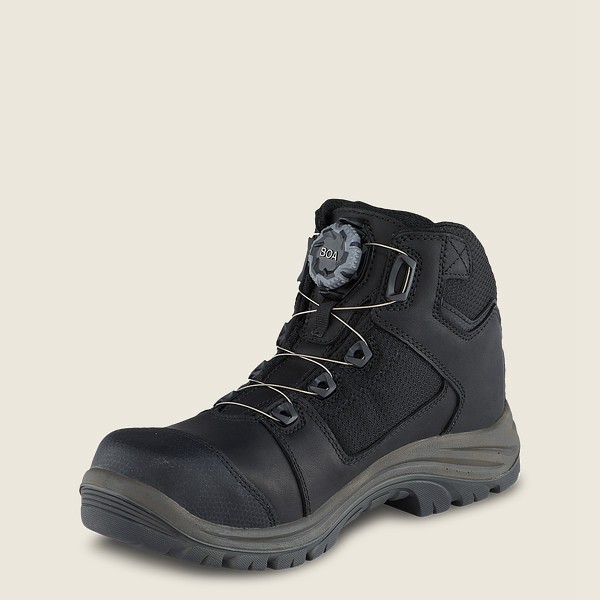 Red Wing Hiking Boots Mens Black/Grey - Trades - 5-inch Waterproof Safety Toe - 8465207-ZE